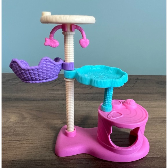 Barbie Kitty Condo Playset with White Kitten Cat Tree and Pink Purple Pet Set - Picture 2 of 3